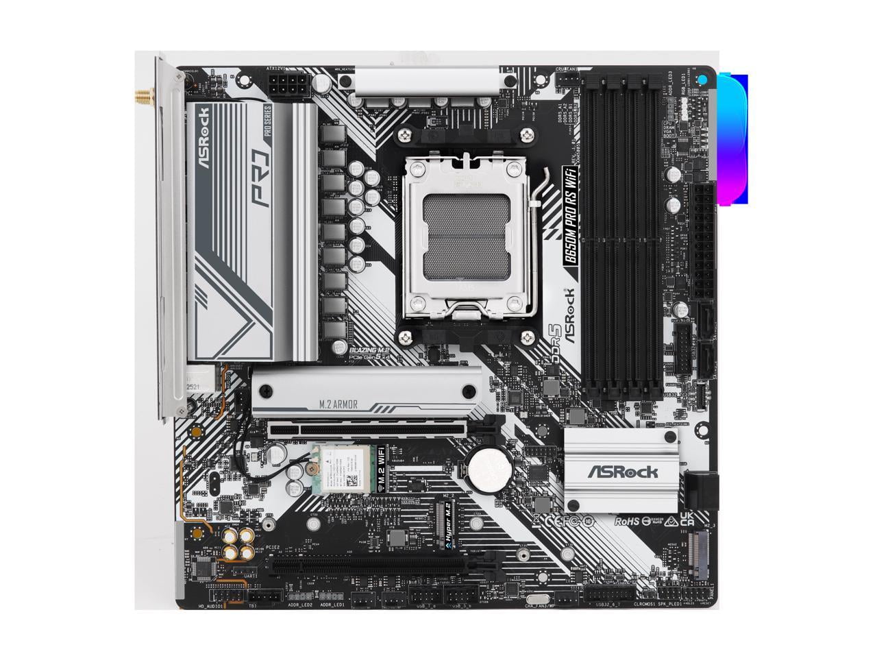 B650M Pro RS Wifi AM5 AMD B650 SATA 6Gb/S Micro ATX Motherboard