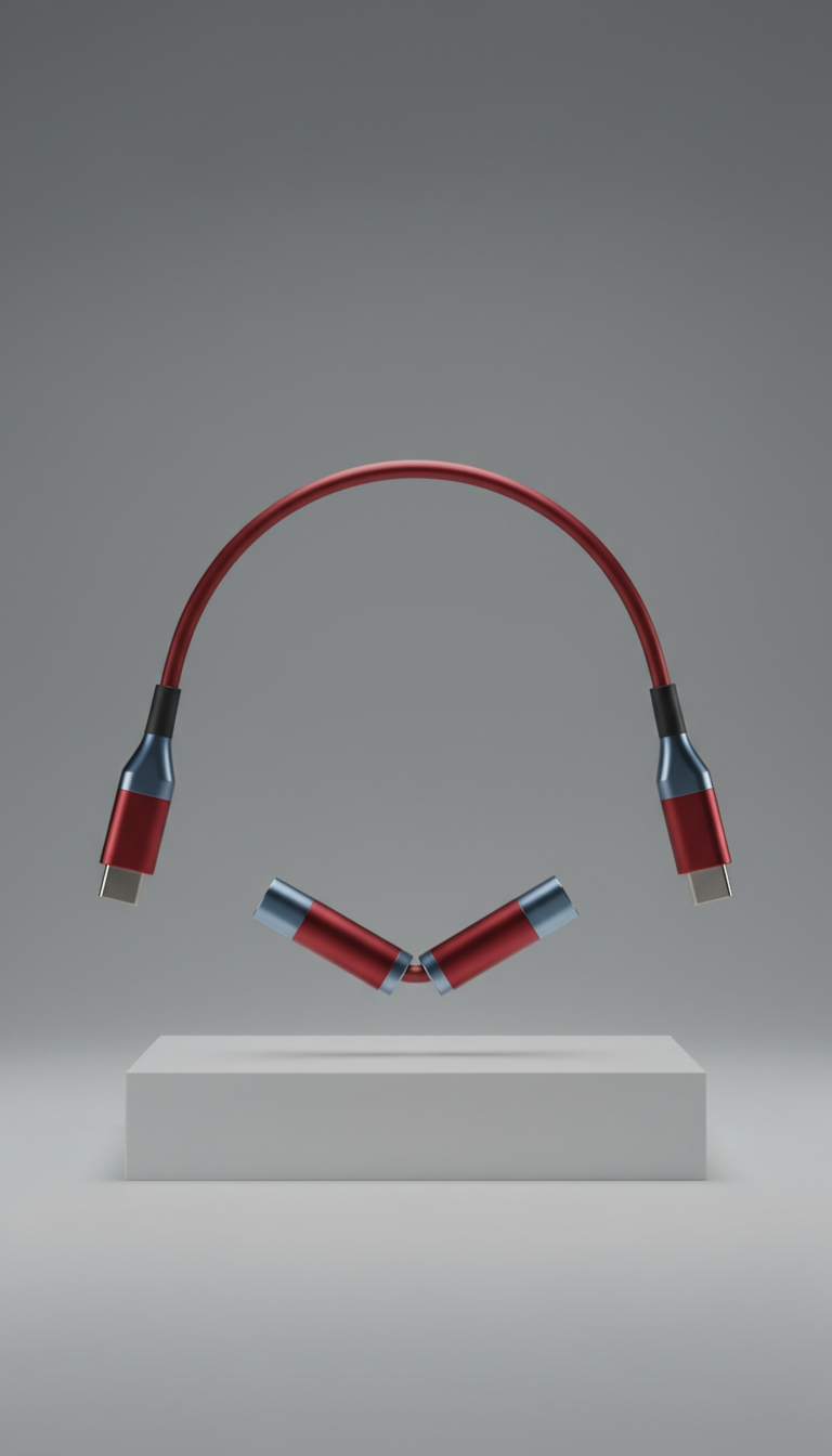 Magnetic Modular Charging Cable in Magnet Red